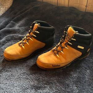 Timberland Men's Tan and Black Hiking Boots